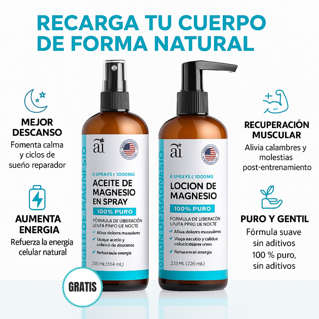 Pack x2 Crema y Spray de magnesio puro